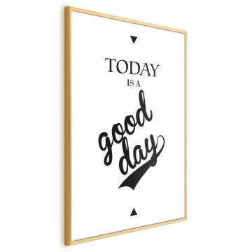 Plakat Today 21x30 cm z ramą złotą bez marginesu