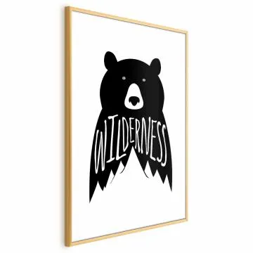 Plakat Wilderness 40x60 cm z ramą złotą z marginesem