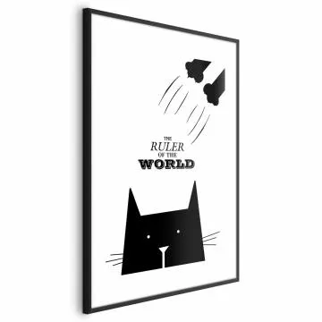 Plakat Król świata 29,7x42 cm z ramą czarną z marginesem