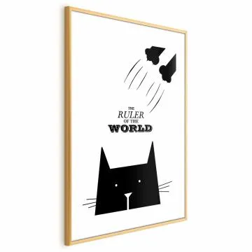 Plakat Król świata 40x60 cm z ramą złotą z marginesem