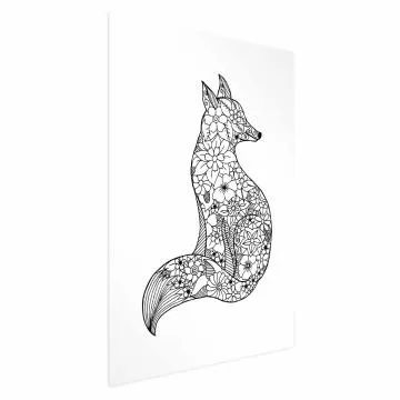 Plakat Lis w kwiaty 60x90 cm bez ramy z marginesem
