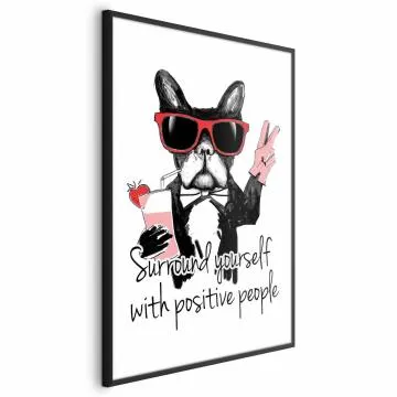 Plakat Advice 60x90 cm z ramą czarną z marginesem