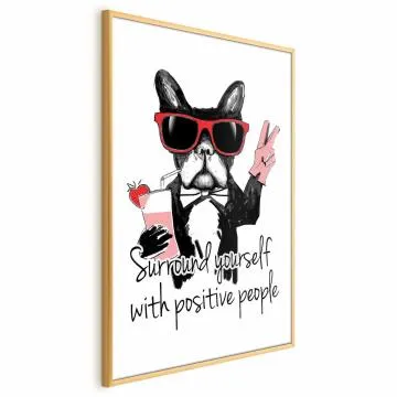 Plakat Advice 40x60 cm z ramą złotą z marginesem