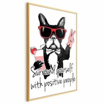 Plakat Advice 29,7x42 cm z ramą złotą bez marginesu