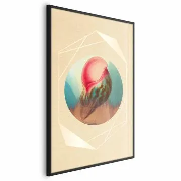 Plakat Muszla 60x90 cm z ramą czarną bez marginesu