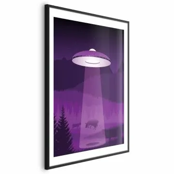 Plakat Ufo 60x90 cm z ramą czarną z marginesem