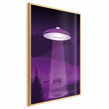 Plakat Ufo 29,7x42 cm z ramą złotą bez marginesu