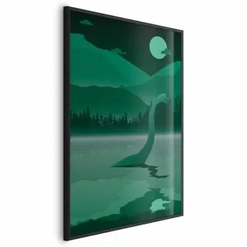 Plakat Loch Ness 29,7x42 cm z ramą czarną bez marginesu