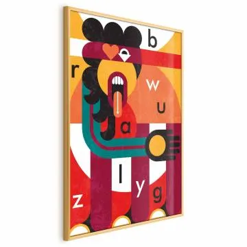 Plakat Sztuka designu 60x90 cm z ramą złotą bez marginesu