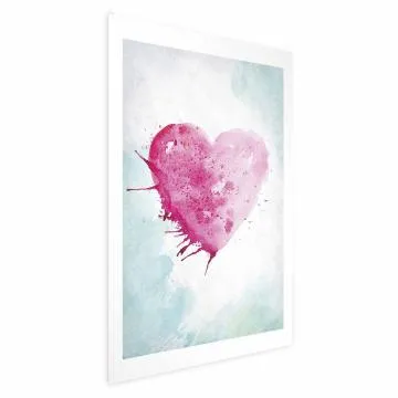 Plakat Akwarelowe serce 60 x 90 cm bez ramy bez marginesu