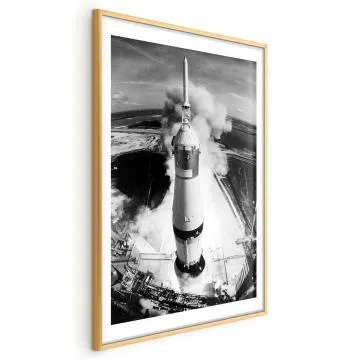 Plakat Kosmiczna prędkość 40x60 cm z ramą złotą z marginesem