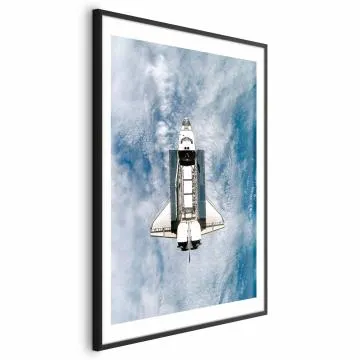 Plakat Wahadłowiec kosmiczny 60x90 cm z ramą czarną z marginesem