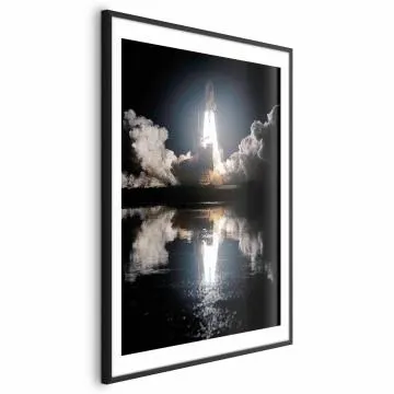 Plakat Udany start 29,7x42 cm z ramą czarną z marginesem