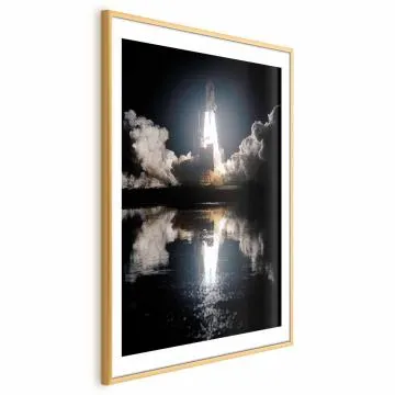 Plakat Udany start 40x60 cm z ramą złotą z marginesem