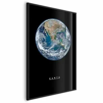 Plakat Ziemia 21x30 cm z ramą czarną bez marginesu