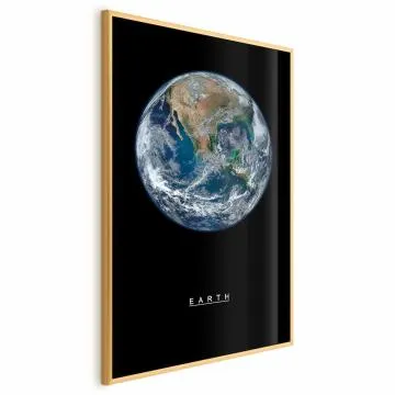 Plakat Ziemia 40x60 cm z ramą złotą bez marginesu