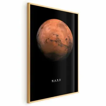 Plakat Mars 29,7x42 cm z ramą złotą bez marginesu