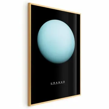 Plakat Uran 60x90 cm z ramą złotą bez marginesu