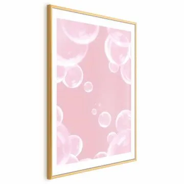 Plakat Subtelny powiew 60x90 cm z ramą złotą z marginesem