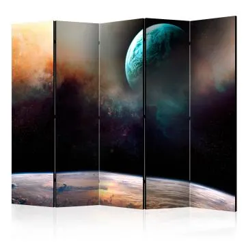 Parawan akustyczny Pejzaże 225x172 cm 5-częściowy beżowy