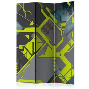Parawan dwustronny Dla dzieci 135x172 cm 3-częściowy szary