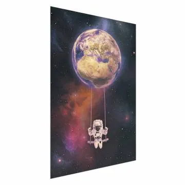 Plakat Kosmiczna huśtawka 60x90 cm bez ramy bez marginesu