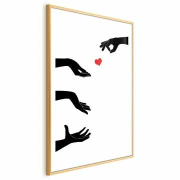 Plakat Pstryczek 21x30 cm z ramą złotą z marginesem