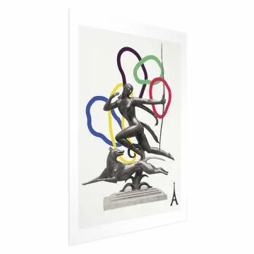 Plakat Strzelająca kobieta 60x90 cm bez ramy bez marginesu