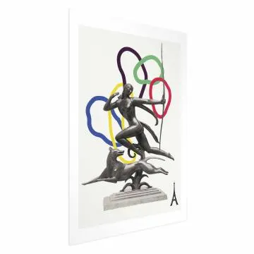 Plakat Strzelająca kobieta 40x60 cm bez ramy bez marginesu