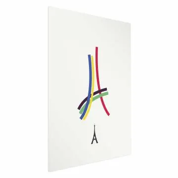 Plakat Abstrakcyjna Wieża Eiffla 21x30 cm bez ramy z marginesem