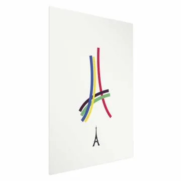 Plakat Abstrakcyjna Wieża Eiffla 60x90 cm bez ramy z marginesem