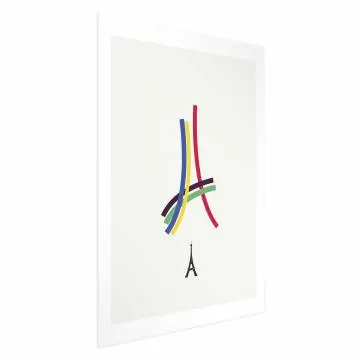 Plakat Abstrakcyjna Wieża Eiffla 60x90 cm bez ramy bez marginesu