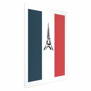 Plakat Symbole Francji 21x30 cm bez ramy z marginesem