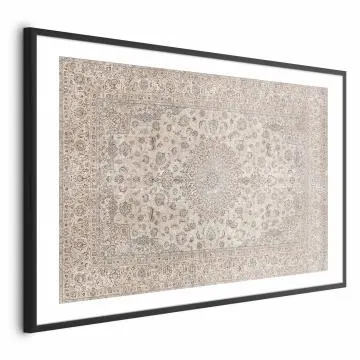 Plakat Piaskowy dywan 30x21 cm z ramą czarną z marginesem