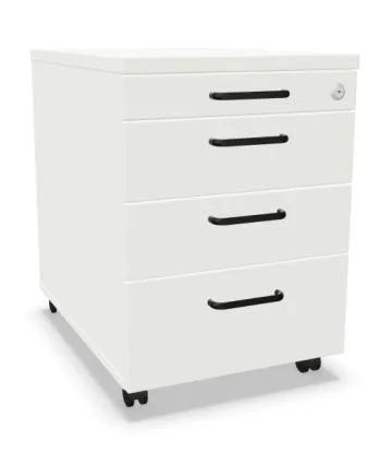 Kontenerek biurowy EASY SPACE MOB PB 4S 43cm biały mobilny