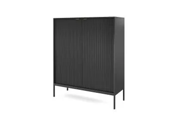 Komoda MILONA 2D 104 cm czarna mat