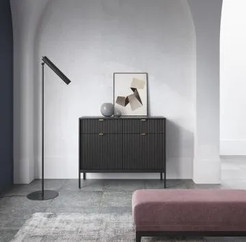 Komoda MILONA 2D2S 104 cm czarna mat
