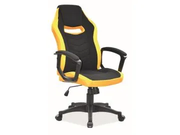 Fotel biurowy CAMARO czarny/żółty