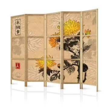 Parawan japoński Orient 225x172 cm 5-częściowy wielokolorowy