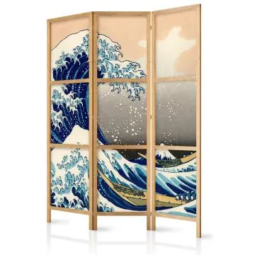 Parawan japoński Orient 135x172 cm 3-częściowy biały