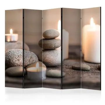 Parawan akustyczny Orient 225x172 cm 5-częściowy beżowy