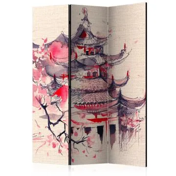 Parawan akustyczny Orient 135x172 cm 3-częściowy beżowy