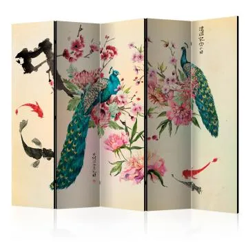 Parawan dwustronny Orient 225x172 cm 5-częściowy wielokolorowy