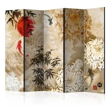 Parawan jednostronny Orient 225x172 cm 5-częściowy wielokolorowy