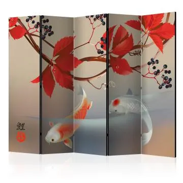 Parawan akustyczny Orient 225x172 cm 5-częściowy wielokolorowy