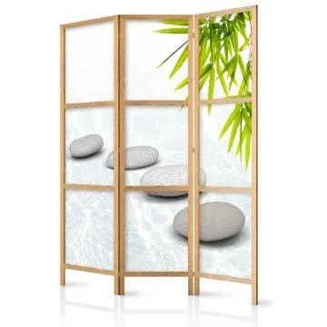 Parawan japoński Orient 135x172 cm 3-częściowy biały