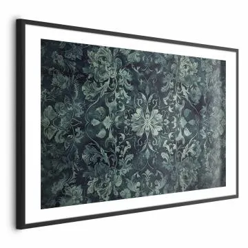 Plakat Ornamenty dywanowe 30x21 cm z ramą czarną z marginesem