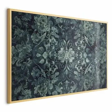 Plakat Ornamenty dywanowe 42x29,7 cm z ramą złotą bez marginesu