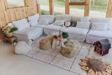 Dywan dziecięcy FOLK KRATKA 90x130 cm beżowy/kolorowy