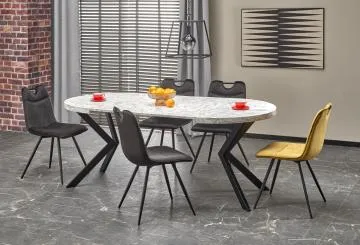 Krzesło tapicerowane K521 VELVET czarne